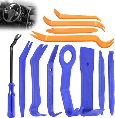 Immagine prodotto di Set di attrezzi per la rimozione di pannelli in plastica per auto - Set di 12 attrezzi per la rimozione di autoradio e cruscotti
