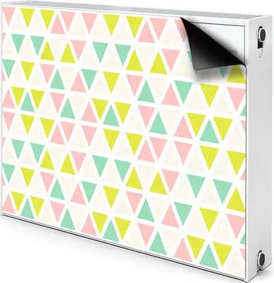 Produktbild von Magnet Radiator Magnet Mat Heizkörper Heizung Verkleidung Abdeckung 80x60 cm  - Bunte Dreiecke