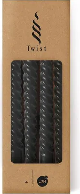 Produktbild von Drehkerzen-Set schwarz Ø 2,2 x H 19 cm