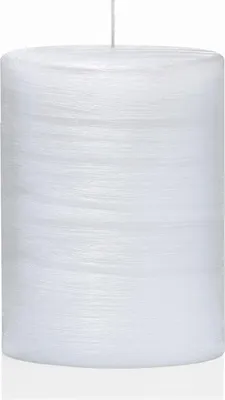 Produktbild von INNA-GLAS Kerzenrohling Oval MAVRO, Perlmuttoberfläche, weiß, 18cm, Ø13cm -  Germany - Formenkerze