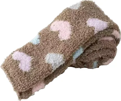 Produktbild von Lange Damensocken, weiche, flauschige Overknee-Socken, farbenfrohe, warme, dicke Oberschenkelsocken für Zuhause, drinnen, im Schlafzimmer, zum Schlafen