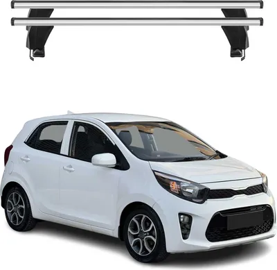 Image de Menabo Barres de toit Transversales pour Kia Picanto 2017-2020 Gris ABE 2x