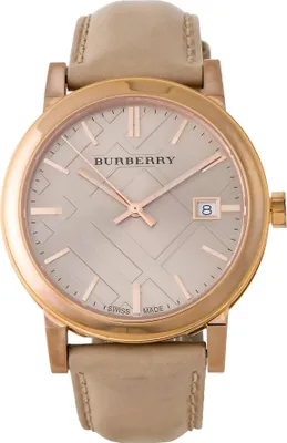Image de Montre Burberry The City pour femme, dorée et marron