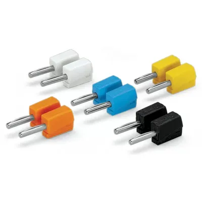 Image de WAGO fiche banane;pour diamètre de douille 4 mm;couleurs assorties;orange 215-111