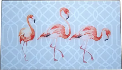 Image de Lot de 2 plaques de recouvrement en verre pour cuisinière, Design:Flamingo