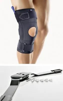 Produktbild von Bort StabiloPro Kniebandage,m.Gelenk grau Gr.2+,