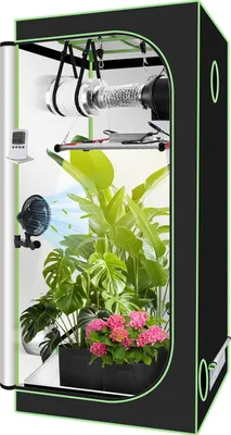 Obrázok produktu pre Bettizia Grow Box kompletná sada, vnútorný skleník s 240W LED plným spektrom, stmievateľný, uhlíkový filter, ventilátor, pestovateľský stan, pestovateľský stan, 100x100x200