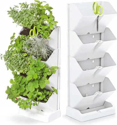 Immagine prodotto di Giardino verticale Vasi modulari Mini Cascade Bianco Vaso per fiori Accessori per piante