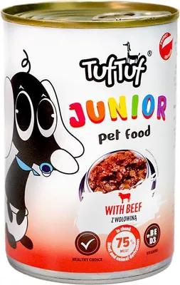Produktbild von Tuftuf | Feuchtfutter für Hunde - Rind - 415g - Vollnahrung - Nassfutter für Welpen - Rindfleisch