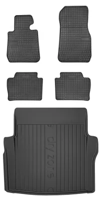Obrázek produktu pro Gumové autokoberce SolidPRO + vana kufru DryZone pro: BMW 3 F30 2011-2018 sedan 5 ks