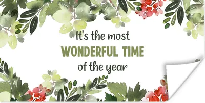 Produktbild von MuchoWow® Poster Weihnachten - Zitat - Aquarell 40x20 cm - Poster für die Wand - Poster Schlafzimmer