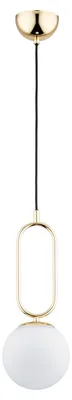 Zdjęcie produktu dla Lampa wisząca VAVIL złoto-czarna-biała 1xE14x10W metal wym:90x15x15cm IP20 Alfa