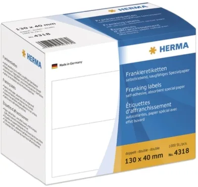 Produktbild von Frankier-Etiketten 130x40mm doppelt VE=16x1000 Stück