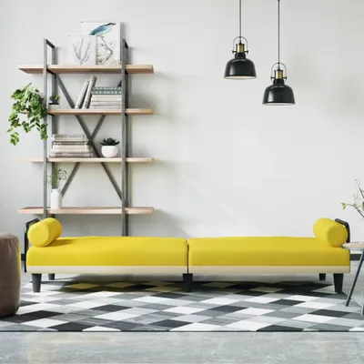 Produktbild von Maison Exclusive - Schlafsofa mit Armlehnen Hellgelb Stoff