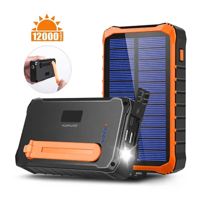 Produktbild von 4smarts Powerbank mit Dynamovev & Solarzellen 12000mAh