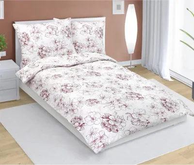 Obrázok produktu pre Bavlnená posteľná bielizeň – bordová – 140 x 200, 70 x 90