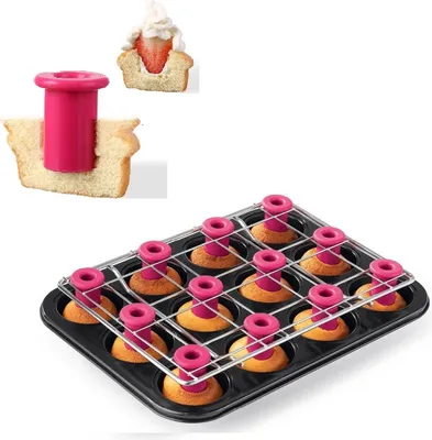 Produktbild von Back-Set 12/24 Stück Backset, Silikon-Backzubehör mit Zentrierhilfe
