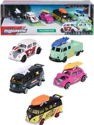 Obrázek produktu pro Majorette Volkswagen modelová auta dárková sada, 5 kusů, volnoběh, měřítko 1/64, od 3 let