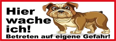 Produktbild von vianmo Blechschild 10x27 cm Hier wache ich Hunde