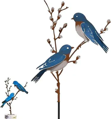 Produktbild von Eisenrost - Vogelstandart Hoher Beschichtet Metall für Außen Garten Terrasse Park
