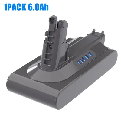 Image de Batterie de rechange pour aspirateur - V10 - 6000 mAh haute capacité - Lithium-ion - Pour modèles sans fil - Couleur champagne