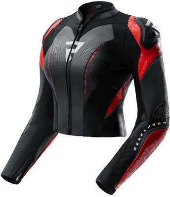 Produktbild von Rebelhorn Diva RS Damen Motorrad Lederjacke, schwarz/rot, 44
