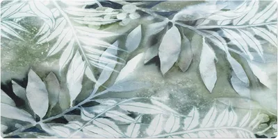 Produktbild von Aquarellblätter– Schreibtischunterlage – Schreibtisch Tischunterlage – 120x60 cm – Unterlage Groß Schreibtischmatte