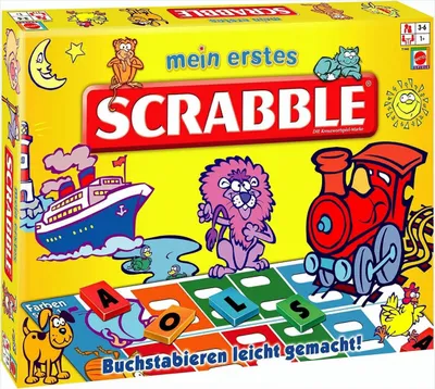 Produktbild von Mattel T1942-0 - Mein erstes Scrabble, Brettspiel