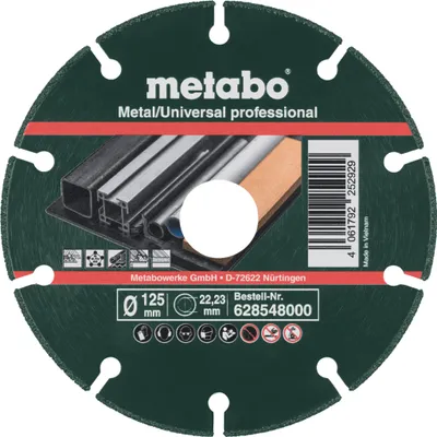Produktbild von Metabo Diamanttrennscheibe Metall Universal professional 125 mm Winkelschleifer