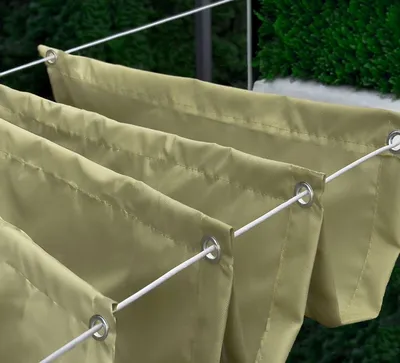 Produktbild von Sonnensegel einziehbares Sonnensegel Pergola Markise Wasserdicht Sonnenschutz Garten verstellbar 100% Schutz vor UV-Strahlungen (B:300cm L:200cm, Beig
