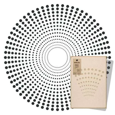 Produktbild von Große Malschablonen, Durchmesser 215 cm, Punkt Mandala Schablone, Wiederverwendbare Kunststoff Wandschablone DIY