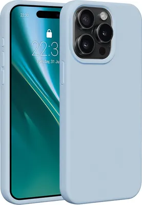 Zdjęcie produktu dla Etui silikonowe Etteri do iPhone 15 Pro Max 6,7" jasnoniebieskie