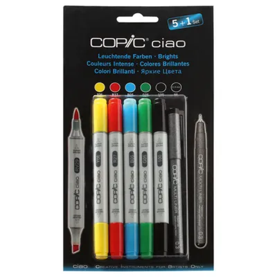 Image de COPIC Marqueur de loisir créatif ciao 5+1 Set, Couleurs vives