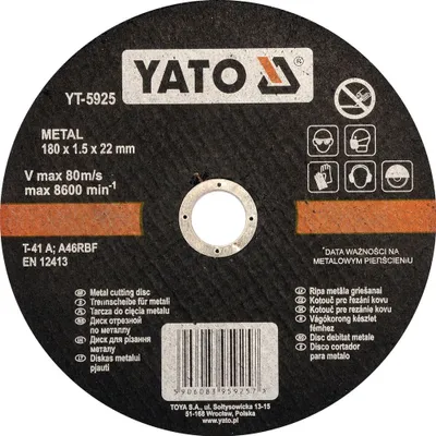 Produktbild von YATO Trennscheibe Winkelschleifer YT-5925 1.5mm 180mm