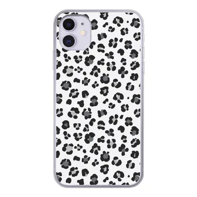 Produktbild von MuchoWow® Handyhülle Schutzhülle Hülle für iPhone 11 Panther Druck - Grau - Abstrakt Silikon Softcase Handy Hülle - Handytasche