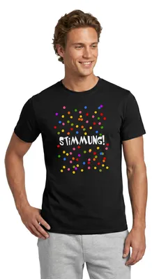 Produktbild von Spreadshirt Stimmung Konfetti Fasching Karneval Männer T-Shirt, L, Schwarz