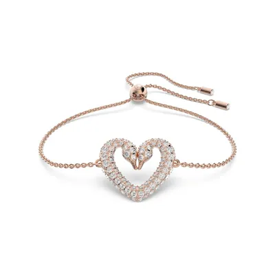 Produktbild von Swarovski Una Armband, kleines Herz, Rosèvergoldet 5628658