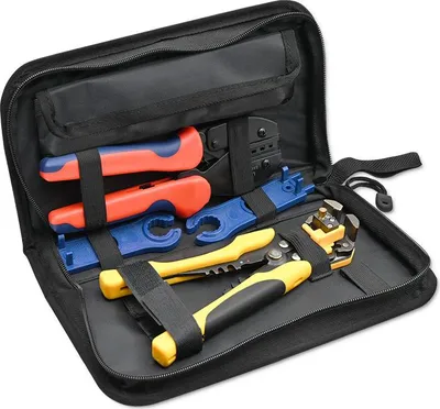 Obrázek produktu pro Qoltec Solar Tool Kit Compatible with MC4 Connectors | Crimper + Automatic Wire Stripper