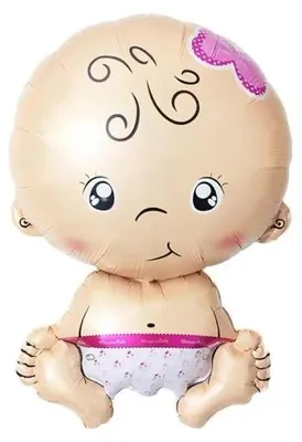 Obrázek produktu pro Fóliový balónek Baby girl 37 x 55 cm – Godan