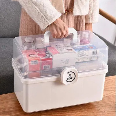 Produktbild von Famanu Medikamentenbox 3-lagig - Faltbar 34 x 19 x 22,5 cm