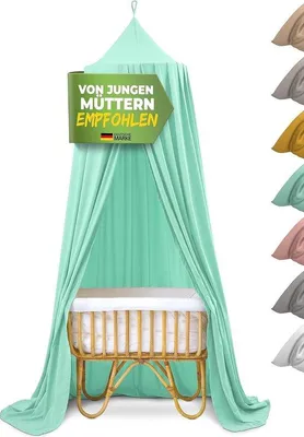 Productafbeelding van Famanu hemelbedbaldakijn, gemaakt van hoogwaardig materiaal - geschikt voor babybed, kinderbed, speelbed