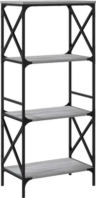 Obrázek produktu pro vidaXL Knihovna 4 police Grey Sonoma 59x35x132 cm Materiál na bázi dřeva