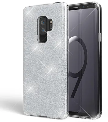 Obrázek produktu pro NALIA pouzdro na mobilní telefon pro Samsung Galaxy S9 Plus, třpytivé pouzdro kryt kapsa nárazník stříbrná