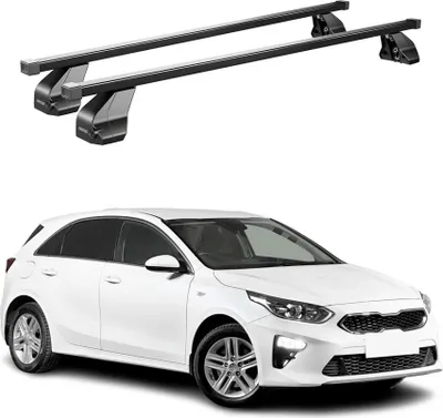 Produktbild von Menabo Dachträger Grundtäger für Kia Ceed 2018-2025 75kg Stahl Schwarz 2 tlg