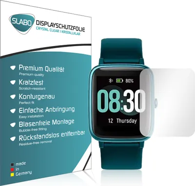 Produktbild von 4x Slabo Displayschutzfolie für UMIDIGI Uwatch3 KLAR "Crystal Clear" (verkleinerte Folien) Displayfolie Schutzfolie Folie