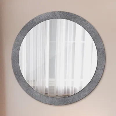 Produktbild von Spiegel - Mirror zum Wandspiegel Schlafzimmer – Schminkspiegel- Beton Textur- Ø90cm