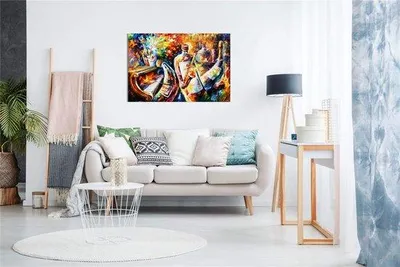 Productafbeelding van Ibenzoa® Abstract olieverf schilderij op canvas – handgemaakt, 91 x 61 cm, op een 18 mm dennenhouten lijst, UV-bestendige pigmentinkten, klaar om op te hangen, decoratie voor de woonkamer