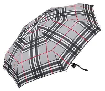 Produktbild von Happy Rain Selection Petito Regenschirm Manuell Taschenschirm Checks light grey