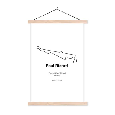 Produktbild von MuchoWow® Textilposter Formel 1 - Frankreich - Rennstrecke 120x180 cm mit holzfarbenen Rahmen - Textil-Plakat