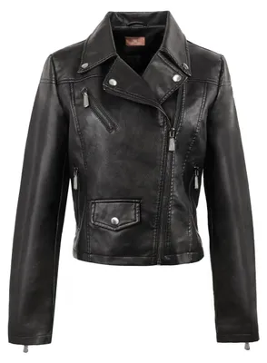 Produktbild von QUEEN HELENA Damen-Lederjacke Y3005, Schwarz , 46